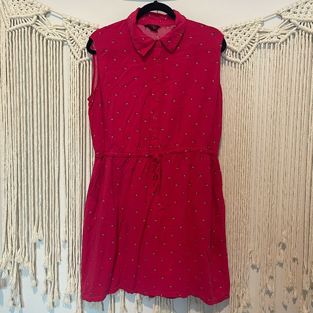 Merona Y2K Bird Graphic Midi Dress Sz XXL